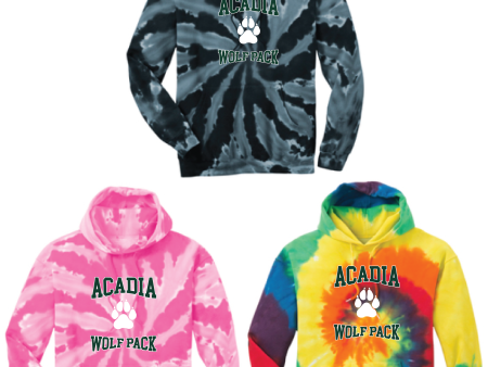 Acadia Middle School Port & Company® Tie-Dye Pullover Hooded Sweatshirt Fashion