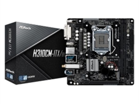 ASRock Motherboard H310CM-ITX AC Intel LAN HDMI DVI DP USB 3.1 Gen1 802.11ac WiFi BT4.2 Retail Supply