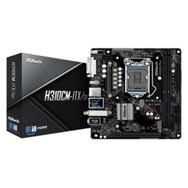 ASRock Motherboard H310CM-ITX AC Intel LAN HDMI DVI DP USB 3.1 Gen1 802.11ac WiFi BT4.2 Retail Supply