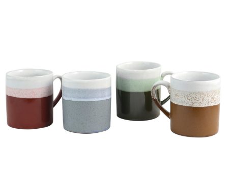 Gibson Home Terra Firma 23 oz. Mug Set in Assorted Colors, Set of 4 Discount