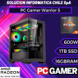 PC Gamer Warrior 5: Ryzen 5 5500, SSD M.2 de 1TB, RAM 16GB, RX 6600 Fashion