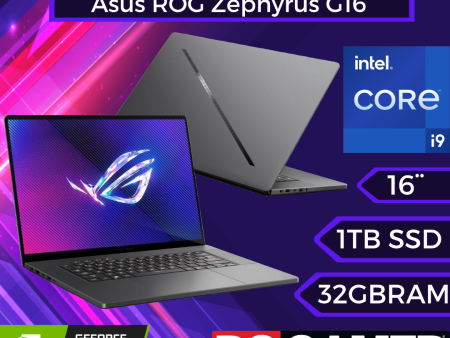 Asus ROG Zephyrus G16 Pantalla 16  2.5K (240Hz) | Intel Core Ultra 9 185H | NVIDIA GeForce RTX 4080 12GB | Eclipse Gray Online