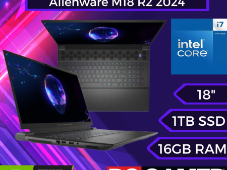 Alienware m18 R2 GAMING   Intel Core i7   1TB SSD   16GB Ram   NVIDIA® RTX 4070   18″ QHD Hot on Sale