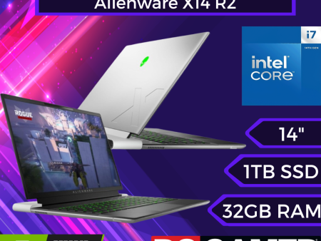 Alienware X14 R2 Laptop para juegos (2023) | 14 pulgadas 165Hz QHD+ | Disco duro SSD Core i7-1TB - RAM - RTX 4060 | 10 núcleos a 4.9 GHz - CPU de 13ª generación - 8GB GDDR6 Win 11 Pro For Discount