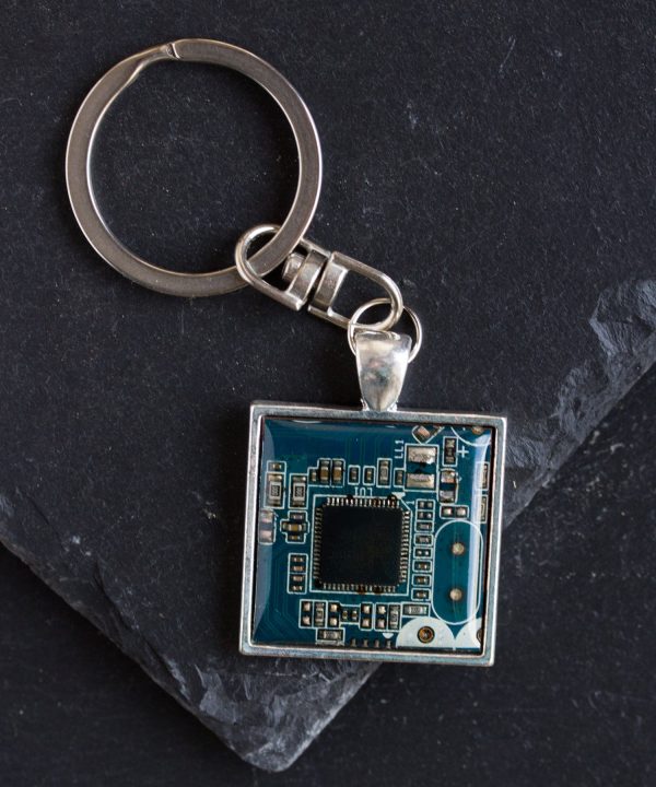 Square keychain, resin Fashion