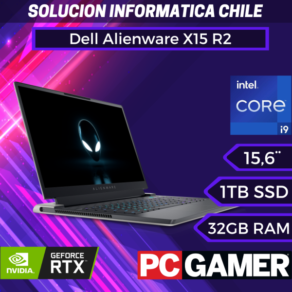 Notebook Dell Alienware X15 R2 GAMING   Intel Core i9   1TB SSD   32GB Ram   NVIDIA® RTX 3080   15″ QHD Online