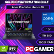 Acer Predator Helios 16 Laptop para juegos | Intel Core i7-13700HX de 13ª generación | NVIDIA GeForce RTX 4060 | Pantalla G-SYNC de 16 pulgadas 2560 x 1600 165Hz | DDR5 de 16 GB | SSD Gen 4 de 1 TB | Cheap