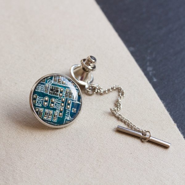 Circuit board tie pin with a chain Sale