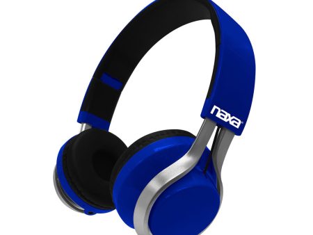 Naxa METRO GO Bluetooth Wireless Headphones - Blue For Discount