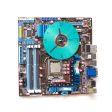 Geeky Wall Clock made of a black   dark brown circuit board with a blue clock face Online Sale