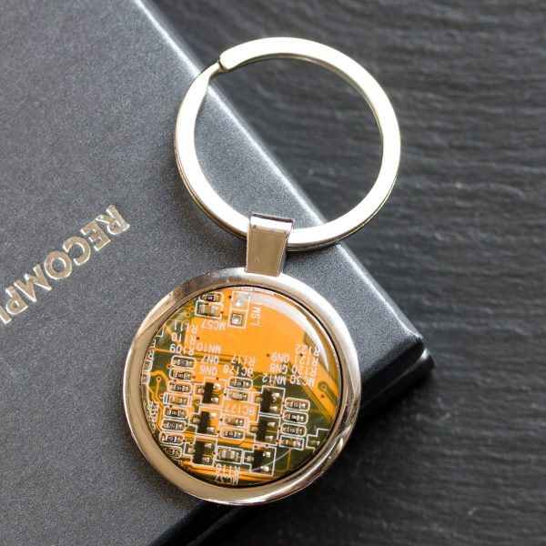 Large keychain with circuit board, unique gift for him Discount