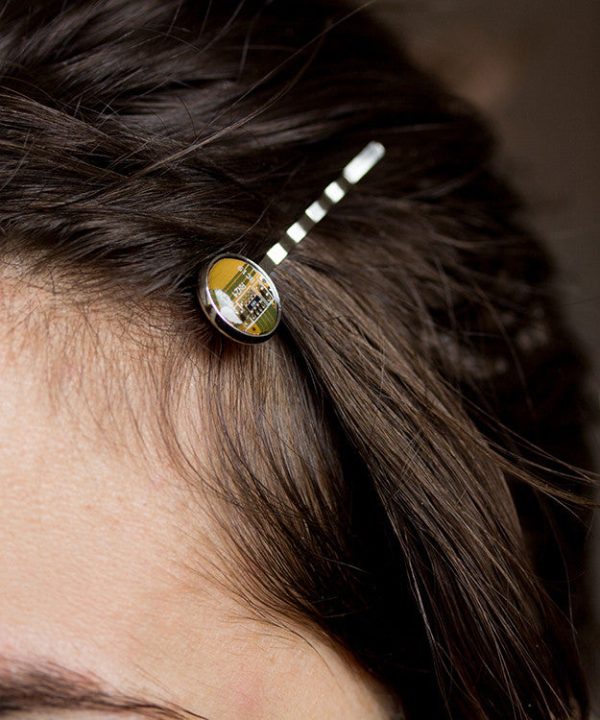 Geeky hair pin made of circuit board, 2pcs Online