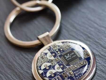 Large keychain with circuit board, unique gift for him Discount