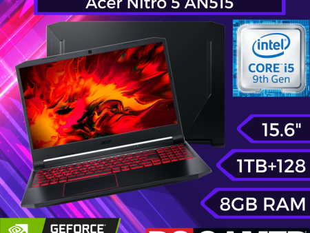 Acer Nitro 5 AN515 - Intel Core i5-9300H, 8 GB RAM, 1 TB HDD + 128 GB SSD, NVIDIA GeForce GTX 1650 4 GB, Pantalla 15.6  Discount