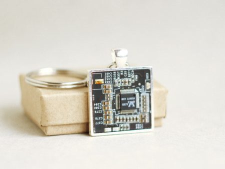 Men s keychain, circuit board keychain Sale