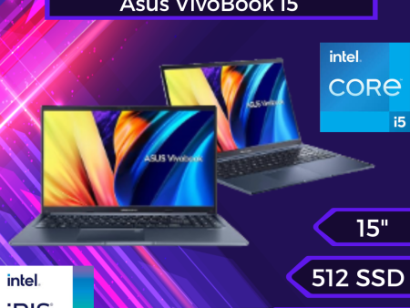 ASUS VIVOBOOK I5 12TH  RAM 8GB SSD 512GB 15  FUL HD INTEL IRIS XE Online Sale