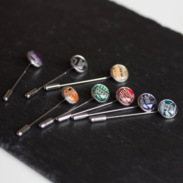 Circuit board lapel pin, resin covered For Discount