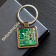 Unique keychain with circuit board piece Supply