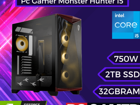 Pc Gamer Monster Hunter I5: Intel Core I5 14600KF, 32GB DDR5, SSD 2TB M.2 NVMe PCIe 4.0, RTX 4060 Ti Sale