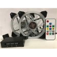 Epower Fan TOP-FAN-2RGB2 TOPOWER 120mm RGB LED PWM Fan with 8Port Fan Hub and Remoter Brown Box on Sale