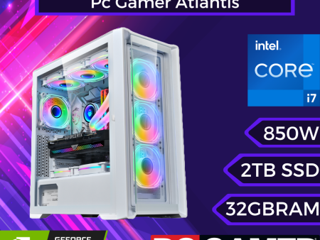 Pc Gamer Atlantis: Intel i7-14700KF, 32GB DDR5 5600mhz, SSD NVMe 2TB, RTX 4070 Ti Super Supply