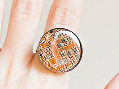 Big Round Circuit Board Ring - 22 mm Supply