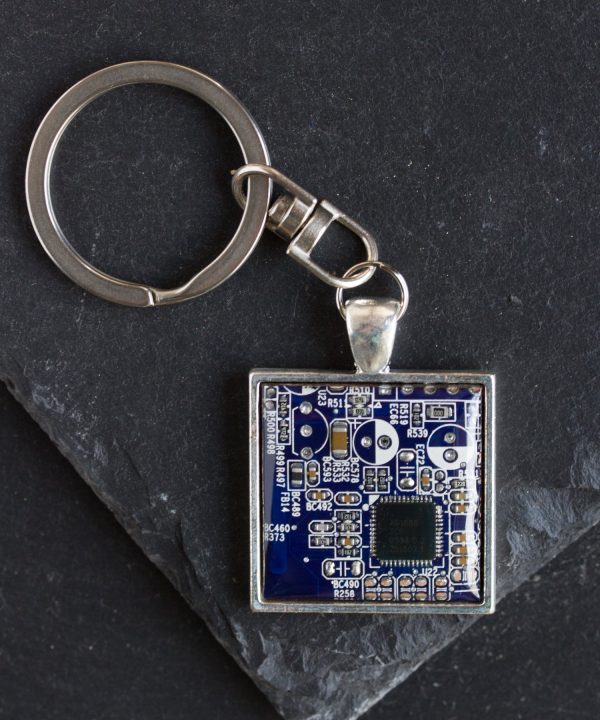 Square keychain, resin Fashion