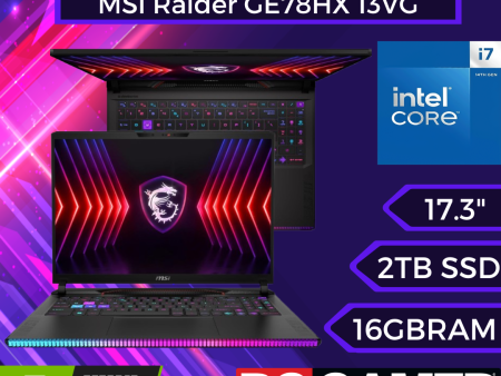 MSI RAIDER GE78HX 13VG-021ZA i7-13700HX   17  WQXGA 240Hz   16GB DDR5 RAM   GeForce RTX 4070 8GB   1.5TB Gen4 NVMe SSD   Windows 11 Home   Core Black Cheap