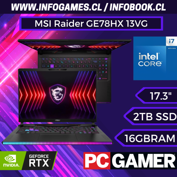 MSI RAIDER GE78HX 13VG-021ZA i7-13700HX   17  WQXGA 240Hz   16GB DDR5 RAM   GeForce RTX 4070 8GB   1.5TB Gen4 NVMe SSD   Windows 11 Home   Core Black Cheap