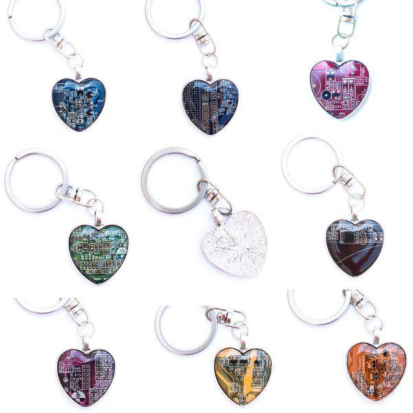 Heart keychain, resin Cheap