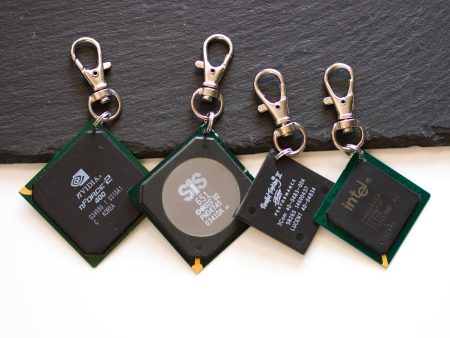 Chipset keychain, recycled computer chipset keychain Online