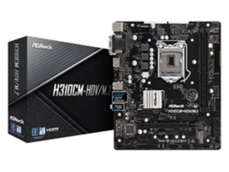 ASRock Motherboard H310CM-HDV M.2 H310 S1151 DDR4 max.64GB PCIE Micro ATX W10 Retail Online now