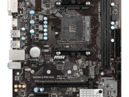 MSI Motherboard A320M-A PRO MAX AMD A320 RYZEN 7th Gen A series 32GB DDR4 PCIE HDMI Retail For Discount