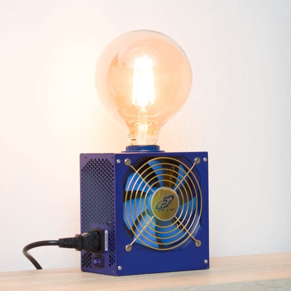 Table lamp made with recycled computer power supply unit Supply