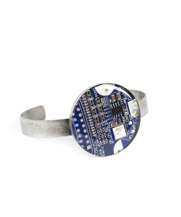 Cuff bracelet with circuit board piece Cheap