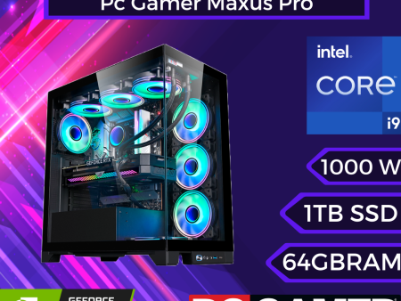 Pc Gamer Maxus Pro: Intel i9-13900KF, 64GB Ram, 1 TB (NVMe, 4.ª generación), RTX 4090 OC 24gb on Sale