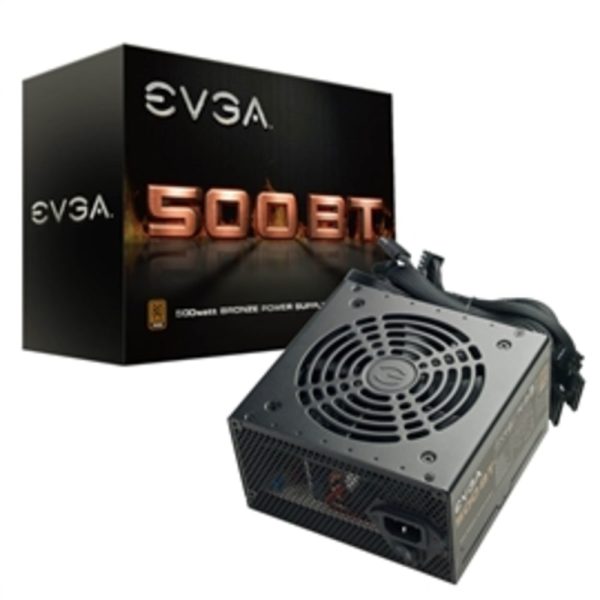 EVGA Power Supply 100-BT-0500-K1 500W 80+ BRONZE ATX PCIE PFC 120mm Fan Retail Online now