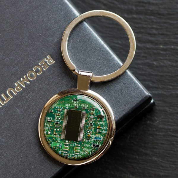 Large keychain with circuit board, unique gift for him Discount