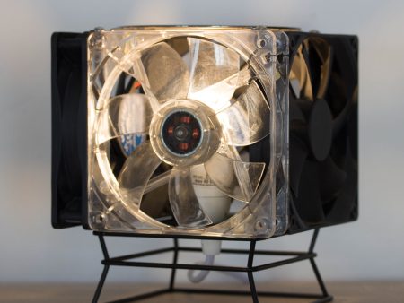 Table lamp made with recycled computer Cooling Fans For Cheap