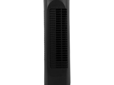 Optimus 17 in. Desktop Ultra Slim Oscillating Tower Fan-Black Supply