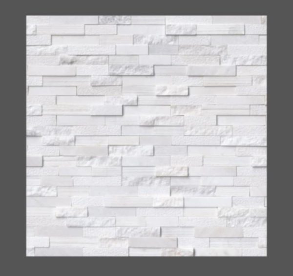 Arctic White Multi Finish Stacked Stone Fashion