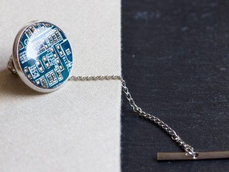 Circuit board tie pin with a chain Sale