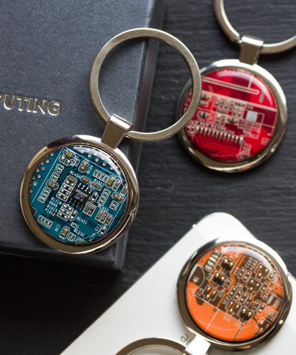 Large keychain with circuit board, unique gift for him Discount