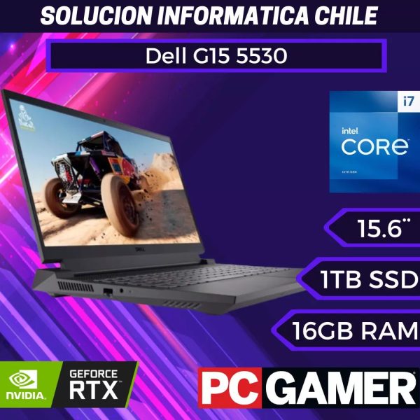 Notebook Gamer Dell G15 5530 de 15.6“ (i7-13650HX, RTX 4060, 16GB RAM DDR5 , 1TB SSD, Win11) Dark shadow gray on Sale