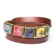 Wrap bracelet - black, brown or red leather, 5 or 8 circuit board beads, customizable Cheap