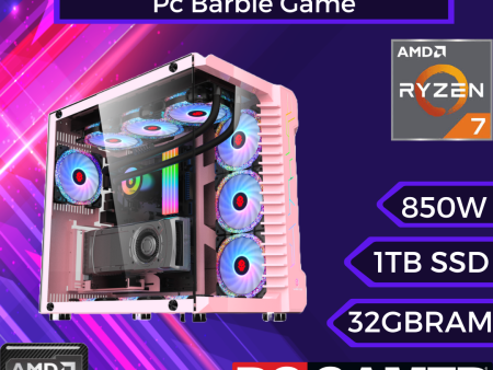 Pc Barbie Game: AMD Ryzen 7 700, SSD m.2 1TB gen4, RAM ddr5 32gb, RX 6800 on Sale