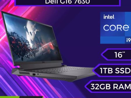 Dell Laptop para juegos G16 Serie G 7630, QHD+ 165Hz, 3ms, Intel Core i9-13900HX, 32GB DDR5 RAM, 1TB SSD, NVIDIA GeForce RTX 4070 8GB GDDR6, Windows 11 Home, servicio in situ on Sale