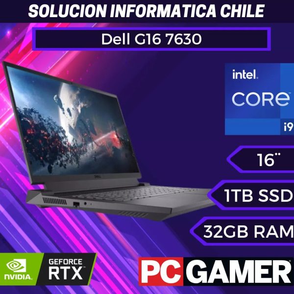 Dell Laptop para juegos G16 Serie G 7630, QHD+ 165Hz, 3ms, Intel Core i9-13900HX, 32GB DDR5 RAM, 1TB SSD, NVIDIA GeForce RTX 4070 8GB GDDR6, Windows 11 Home, servicio in situ on Sale