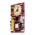 Wall Clock made of red computer motherboard For Cheap