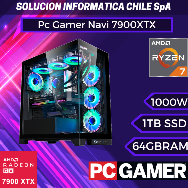 Pc Gamer Navi 7900XTX: Ryzen 7 7800X3D, 64GB Ram, SSD m.2 1TB Gen4, RX 7900XTX 24GB Discount